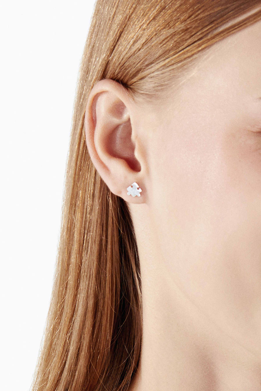 Lovesick Jewelry Sterling Silver Puzzle Stud Earrings