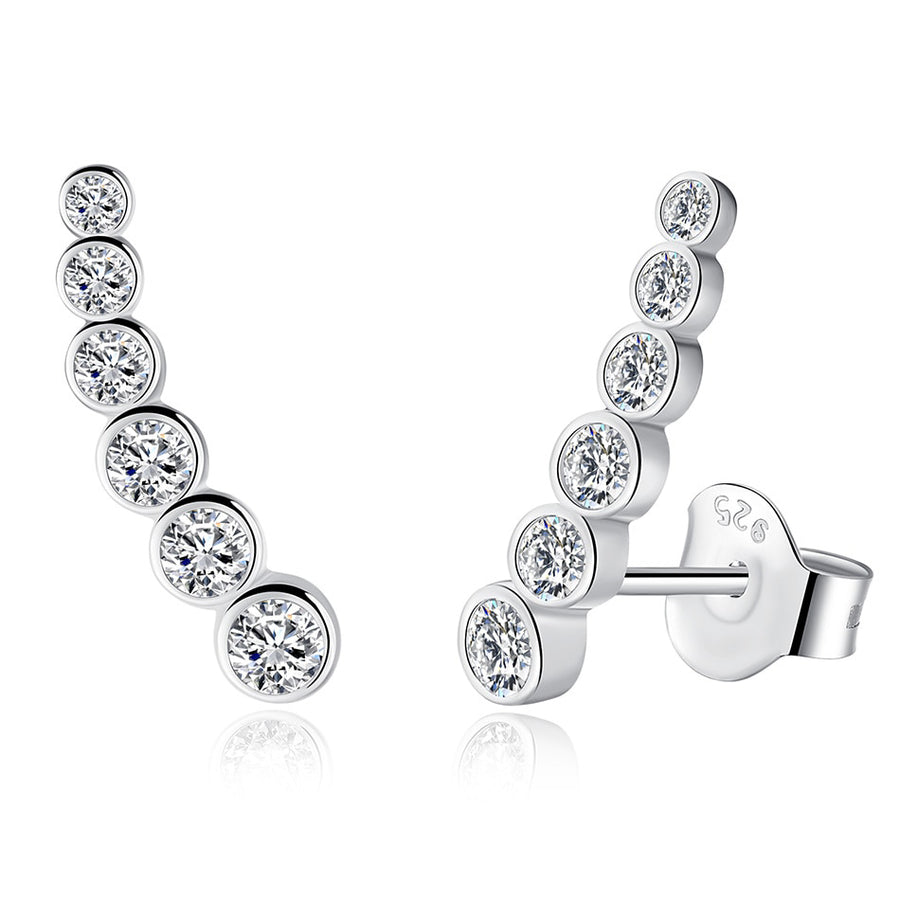 Lovesick Jewelry Sterling Silver Crystals Stud Earrings