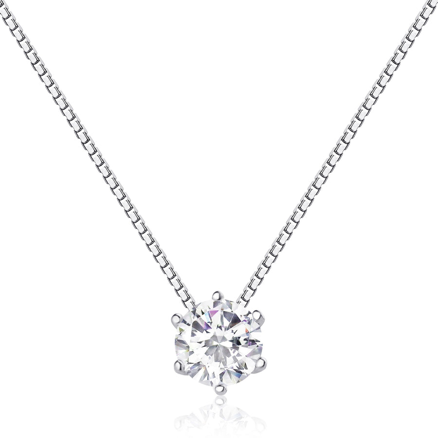 Lovesick Jewelry Sterling Silver CZ Cubic Zirconia Crystal Necklace
