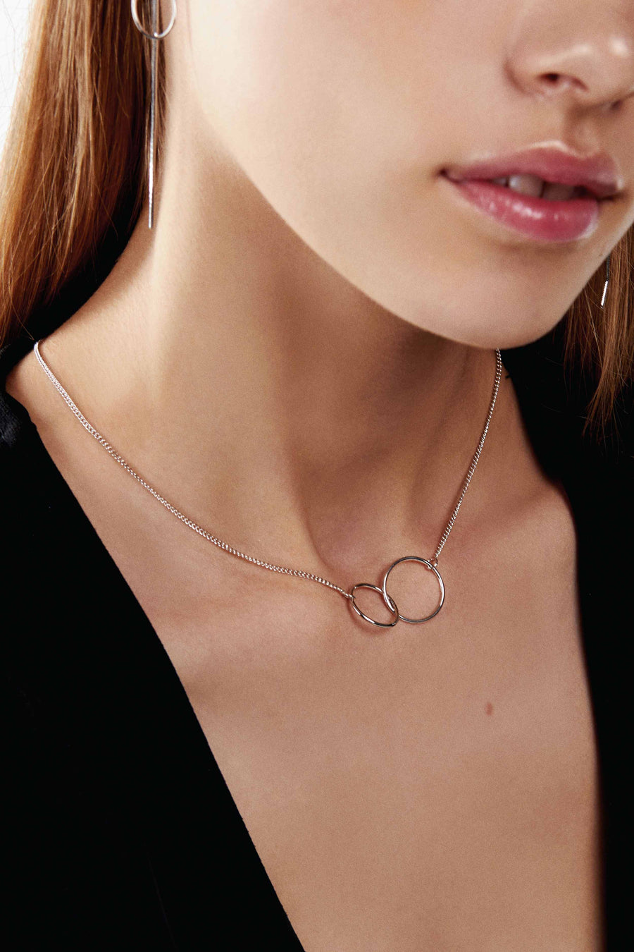 Lovesick Jewelry Sterling Silver Hoop Necklace