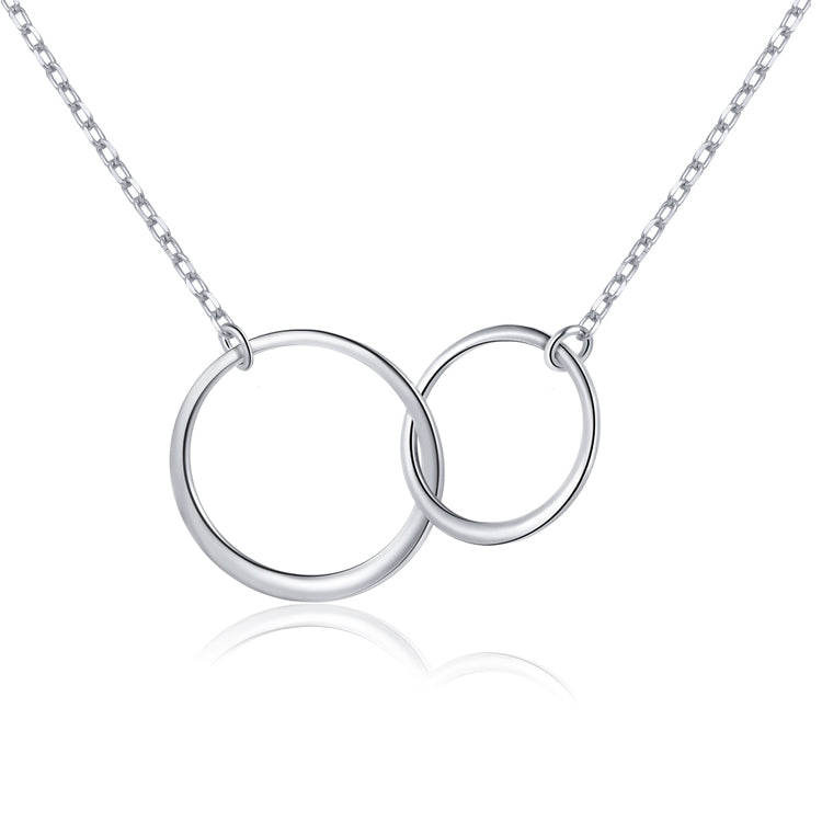 Lovesick Jewelry Sterling Silver Double Hoop Necklace