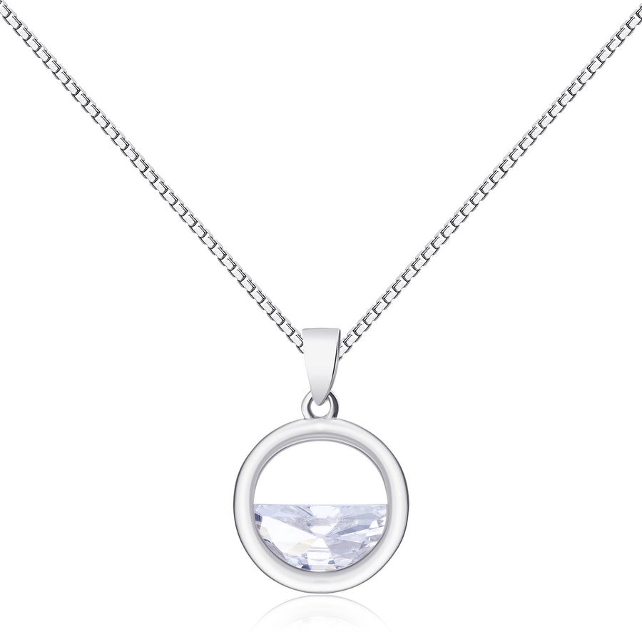 Lovesick Jewelry Sterling Silver Crystals Water Pendant Necklace