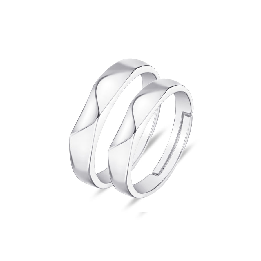 Silvershine,Silver Plated Simple Soft Look Ring For Women And Bear Look Ring  For Men,Couple Ring For Men And Women. - Silver Shine - 3176265